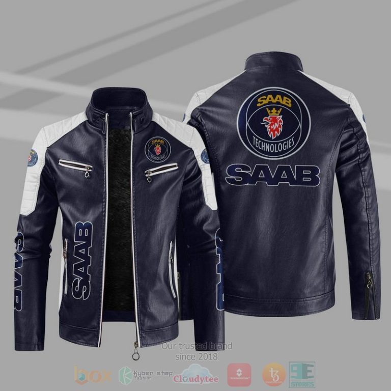 Saab Automobile Block Leather Jacket 1 2