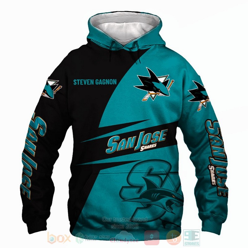 San Jose Sharks NHL Steve Gagnon 3D shirt hoodie