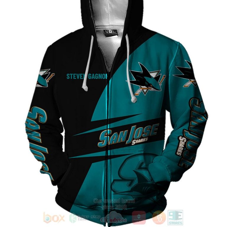 San Jose Sharks NHL Steve Gagnon 3D shirt hoodie 1 2