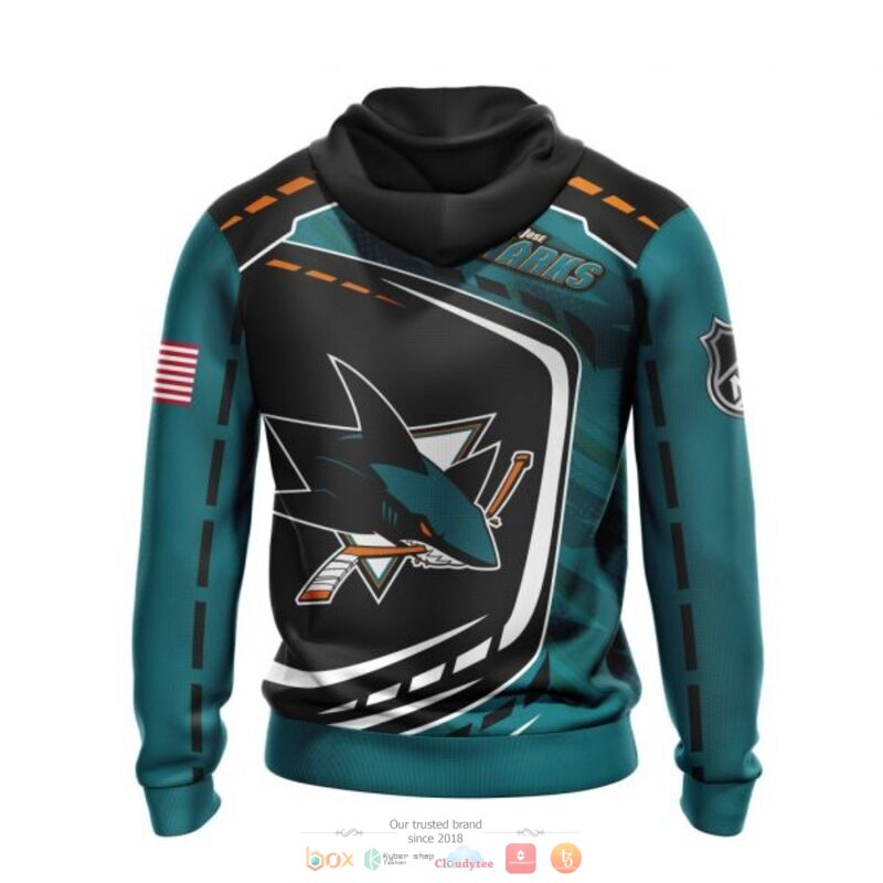San Jose Sharks NHL black dark green 3D shirt hoodie 1 2