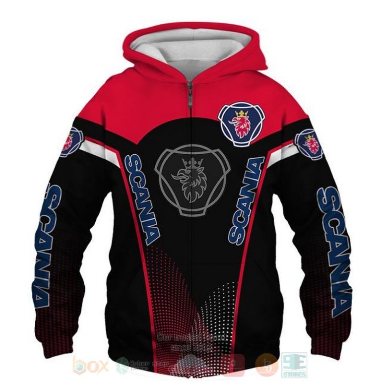 Scania AB red black 3D shirt hoodie 1 2