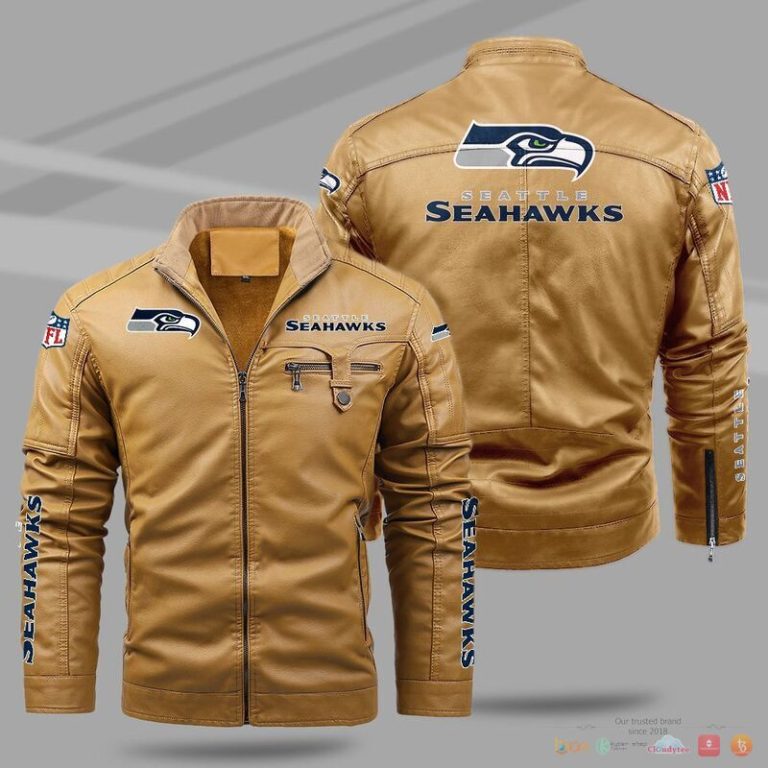 Seattle Seahawks NFL Trend Fleece Leather Jacket 1