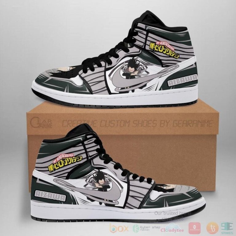 Shouta Aizawa Sneakers Custom Anime My Hero Academia Air Jordan High Top Shoes