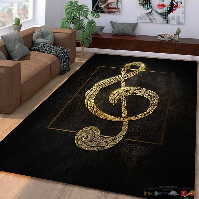 Sol Clef Music Note Rug Carpet