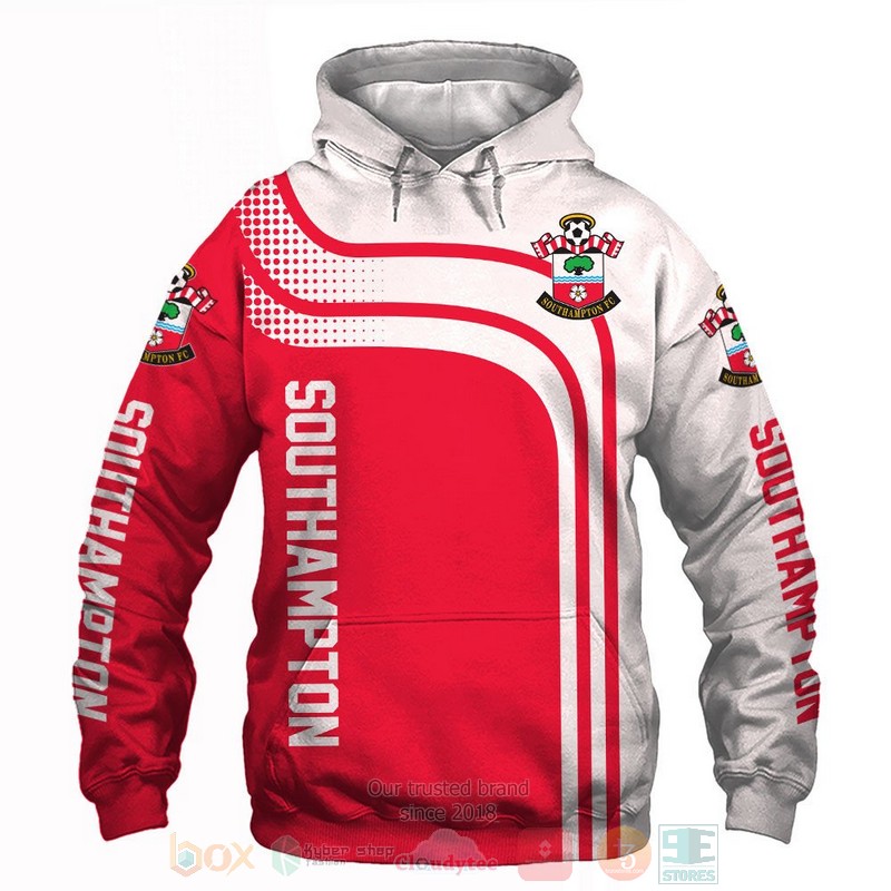 Southampton red white 3D shirt hoodie