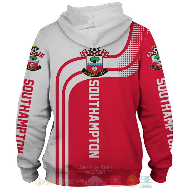 Southampton red white 3D shirt hoodie 1