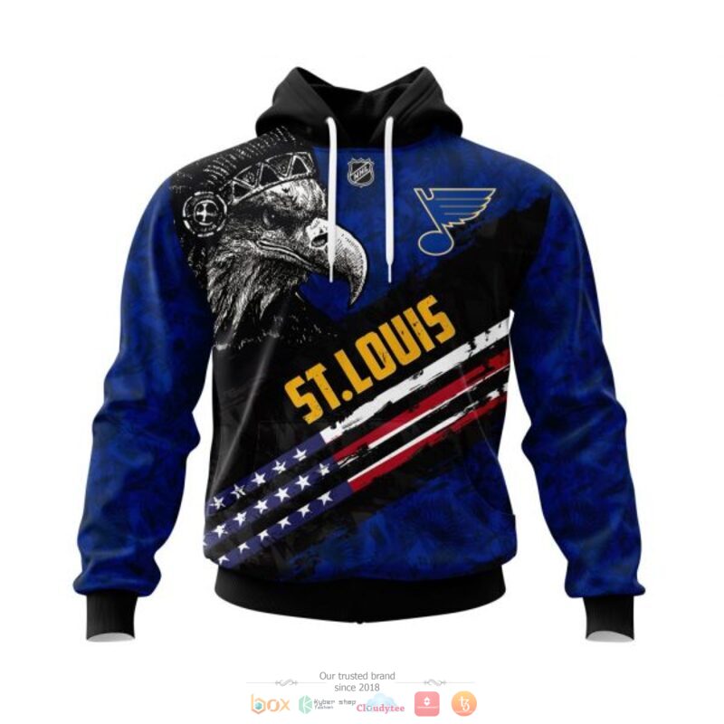 St. Louis Blues NHL Eagle American flag 3D shirt hoodie