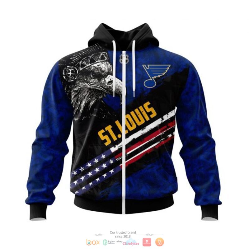 St. Louis Blues NHL Eagle American flag 3D shirt hoodie 1
