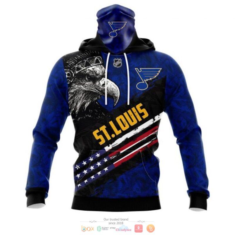 St. Louis Blues NHL Eagle American flag 3D shirt hoodie 1 2 3