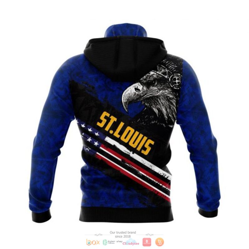 St. Louis Blues NHL Eagle American flag 3D shirt hoodie 1 2 3 4