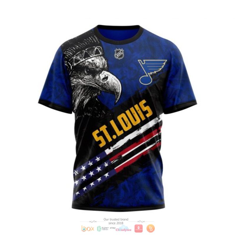 St. Louis Blues NHL Eagle American flag 3D shirt hoodie 1 2 3 4 5 6 7