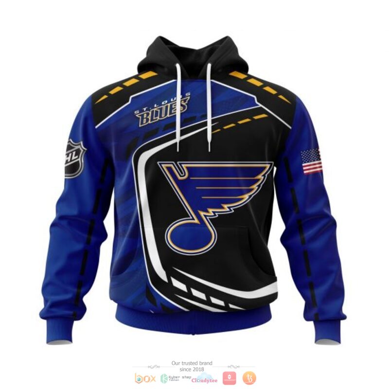 St. Louis Blues NHL black blue 3D shirt hoodie