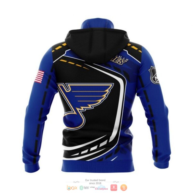 St. Louis Blues NHL black blue 3D shirt hoodie 1 2 3 4