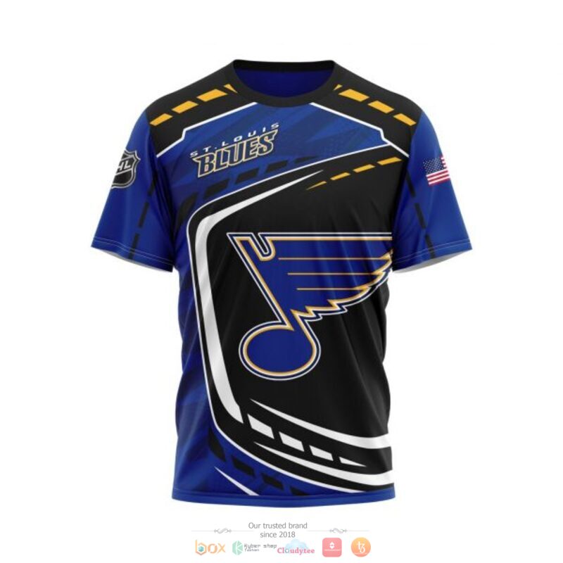 St. Louis Blues NHL black blue 3D shirt hoodie 1 2 3 4 5 6 7