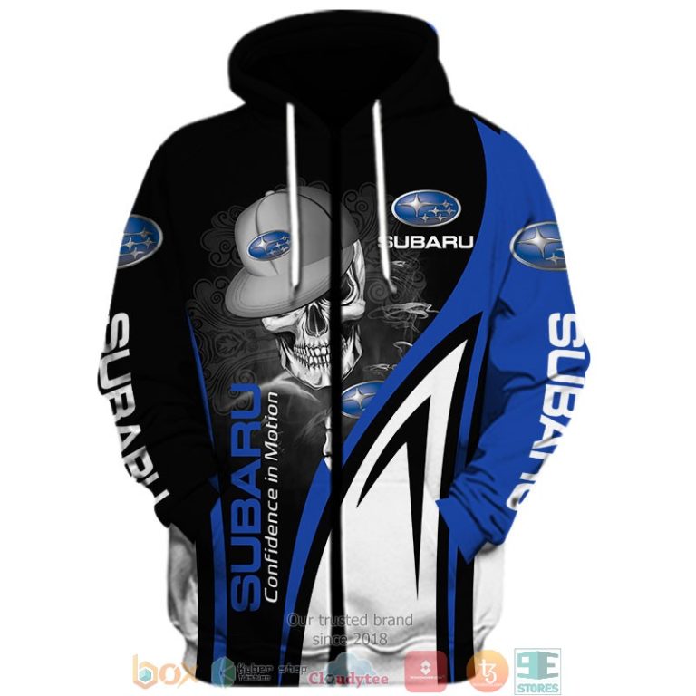 Subaru Confidence in Motion Skull 3d shirt hoodie 1 2