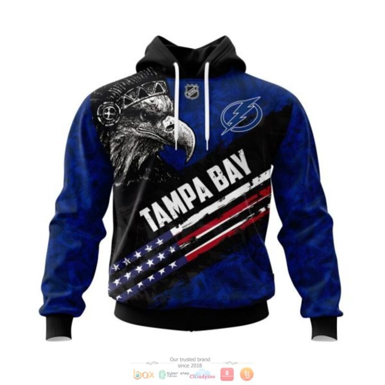 Tampa Bay Lightning NHL Eagle American flag 3D shirt hoodie