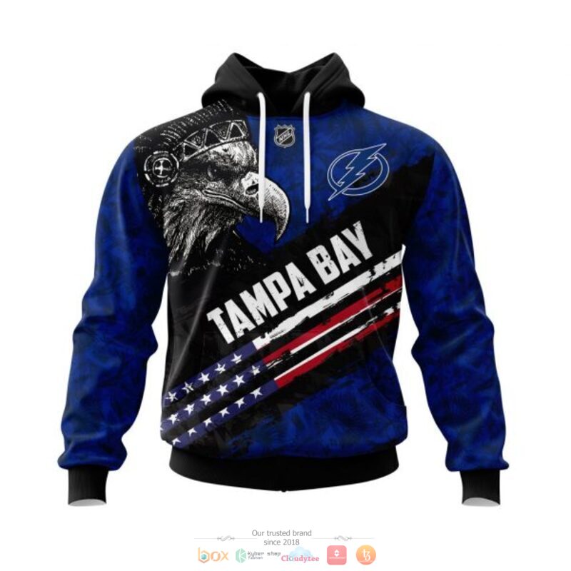 Tampa Bay Lightning NHL Eagle American flag 3D shirt hoodie