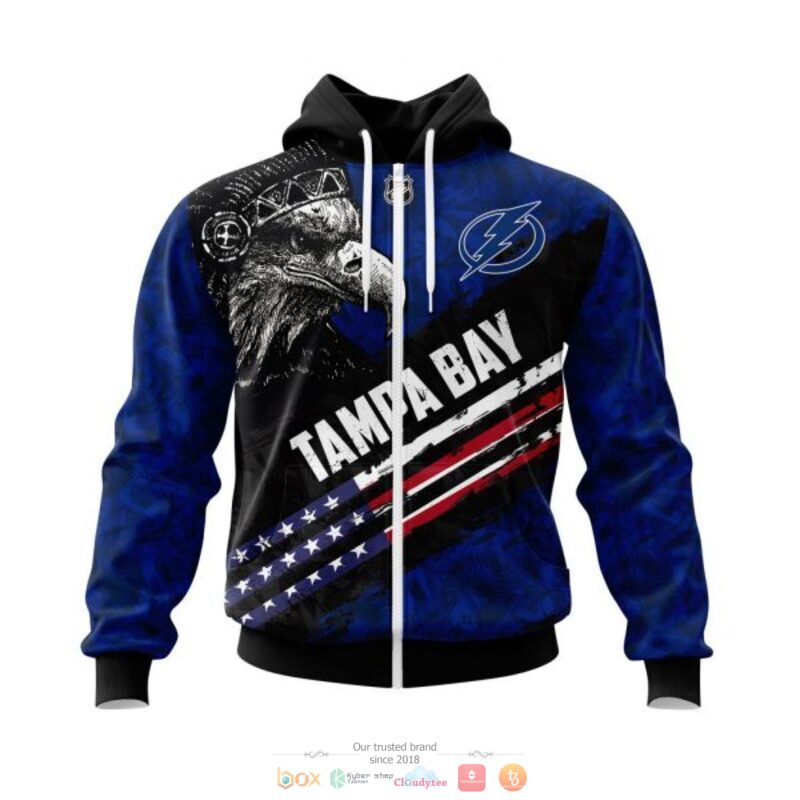 Tampa Bay Lightning NHL Eagle American flag 3D shirt hoodie 1