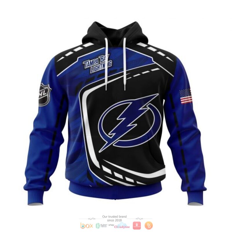Tampa Bay Lightning NHL black blue 3D shirt hoodie