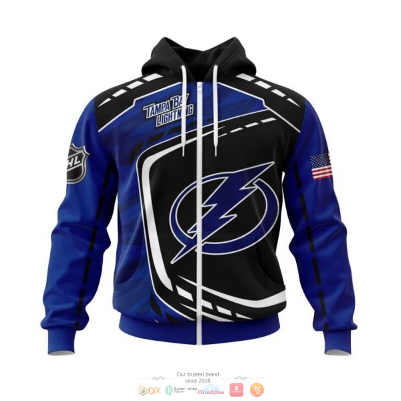 Tampa Bay Lightning NHL black blue 3D shirt hoodie 1