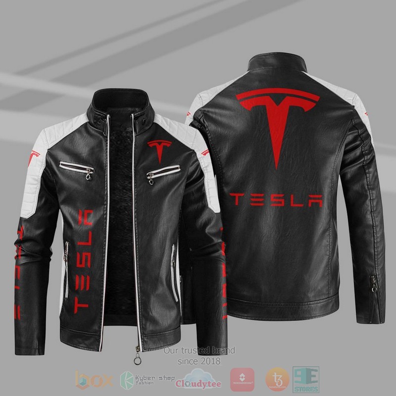Tesla Block Leather Jacket