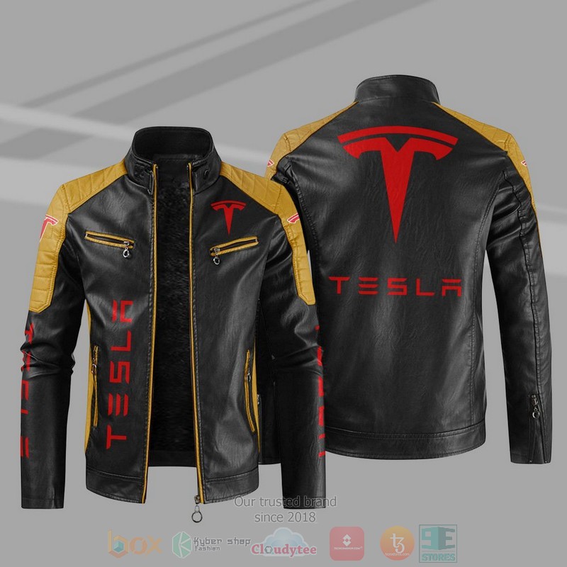 Tesla Block Leather Jacket 1