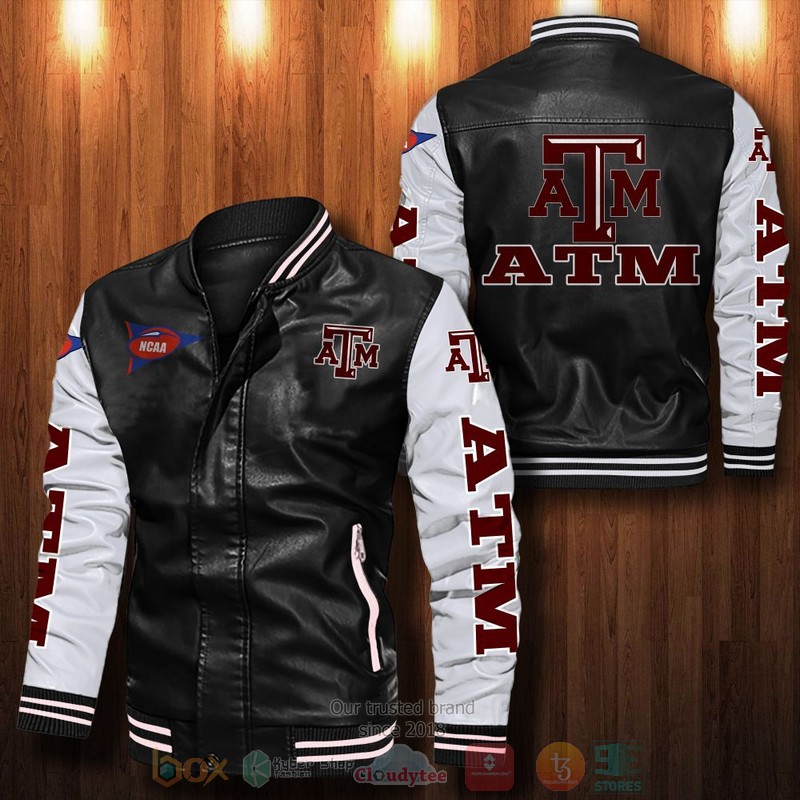 Texas AM Aggies Leather Bomber Jacket