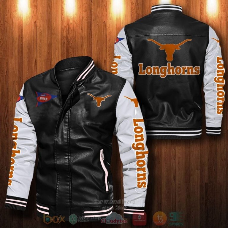 Texas Longhorns Leather Bomber Jacket