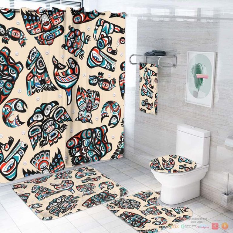 The Thunderbird Symbol Pattern Native American Bathroom Set