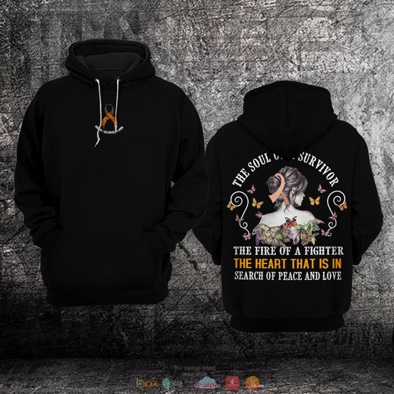 The soul of a survivor Multiple Sclerosis Awareness 3D hoodie