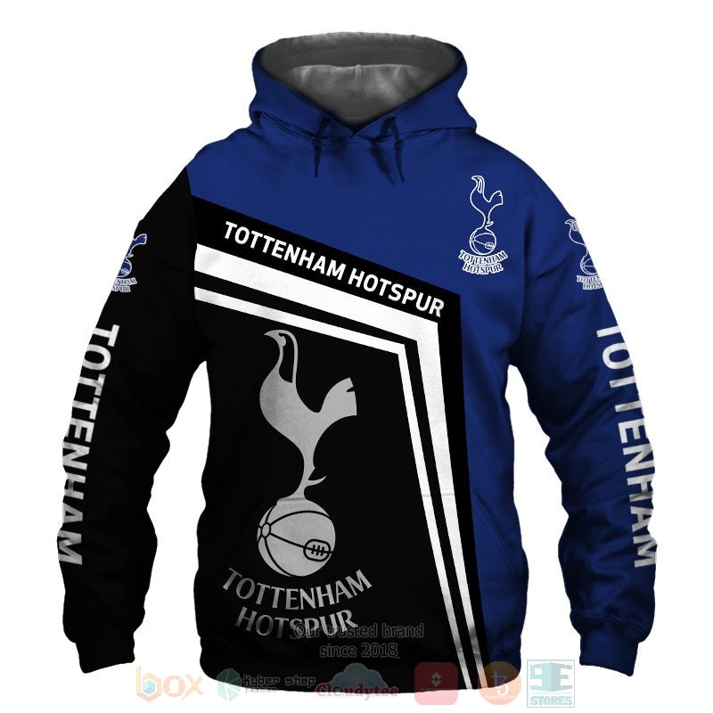 Tottenham Hotspur black blue 3D shirt hoodie