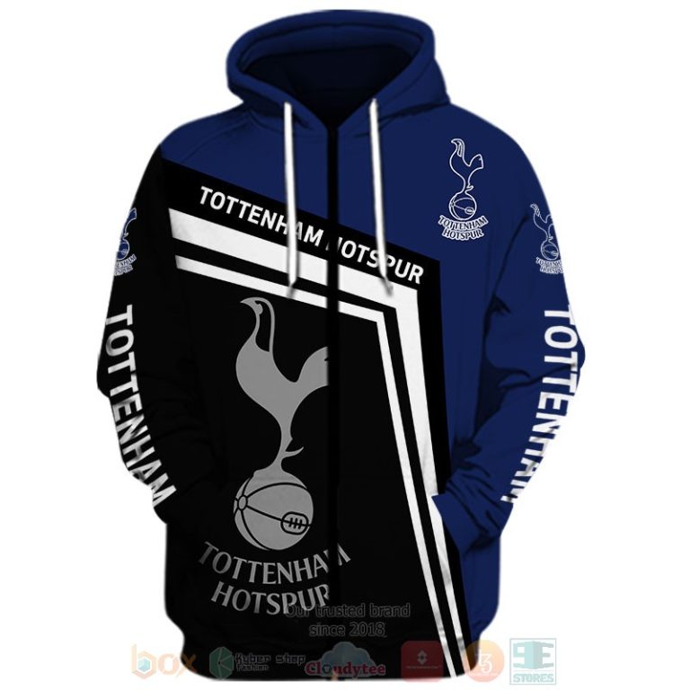 Tottenham Hotspur black blue 3D shirt hoodie 1 2