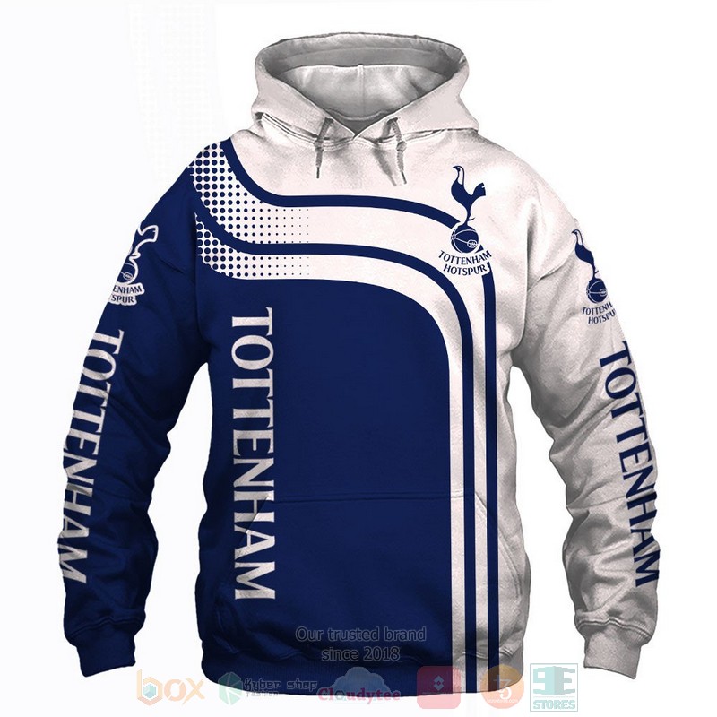 Tottenham Hotspur blue white 3D shirt hoodie