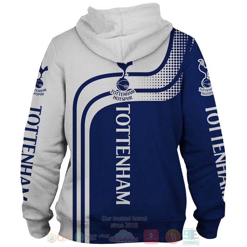 Tottenham Hotspur blue white 3D shirt hoodie 1