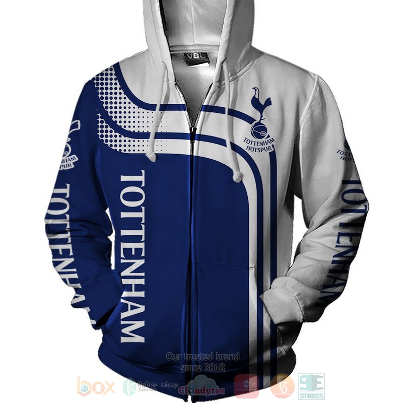 Tottenham Hotspur blue white 3D shirt hoodie 1 2 3 4 5 6 7 8 9 10 11 12 13 14