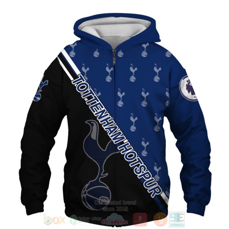 Tottenham Hotspur logo black blue 3D shirt hoodie 1 2