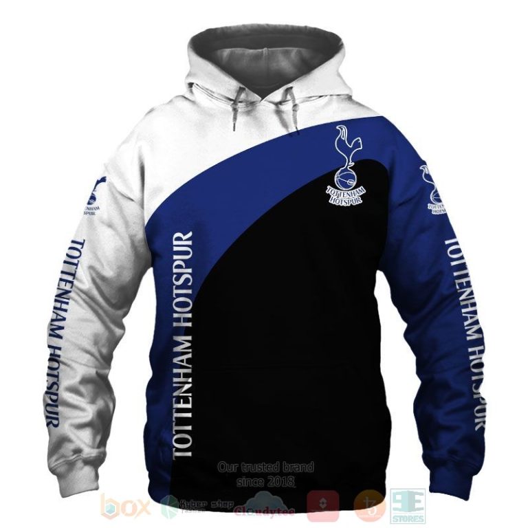 Tottenham Hotspur white blue black 3D shirt hoodie