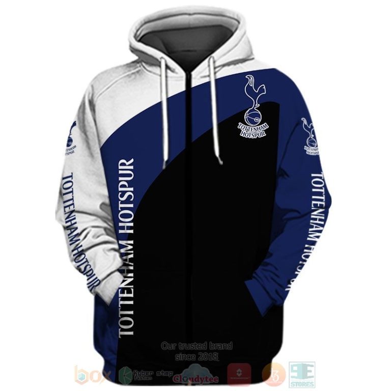 Tottenham Hotspur white blue black 3D shirt hoodie 1 2