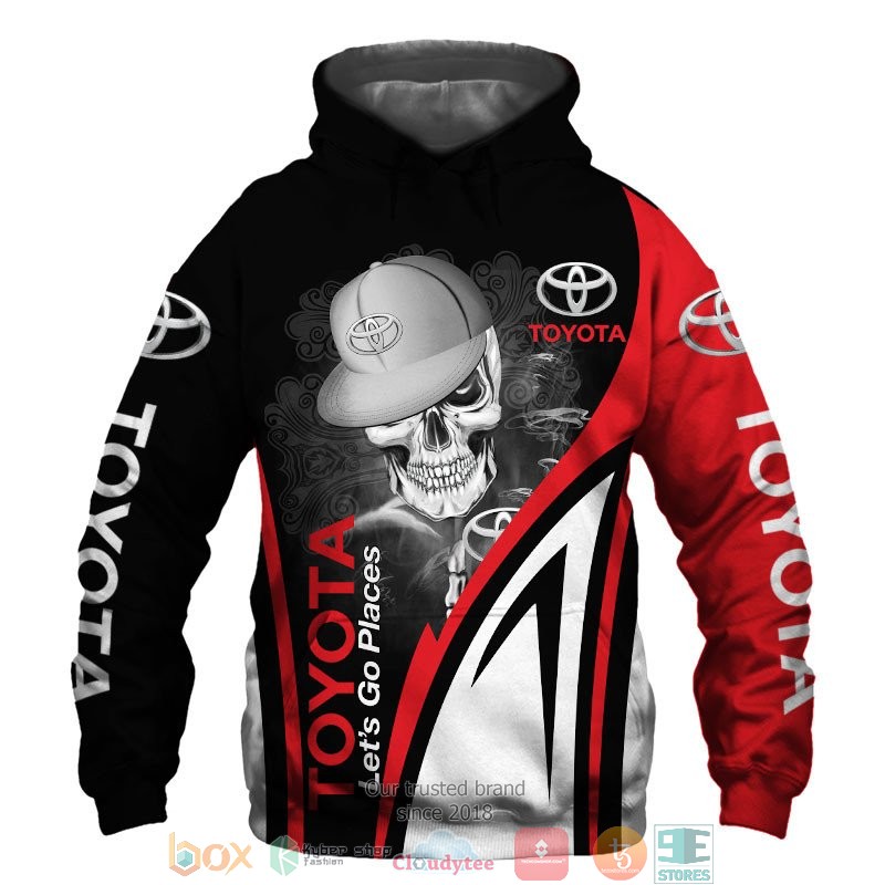 Toyota Lets go places Skull 3d shirt hoodie