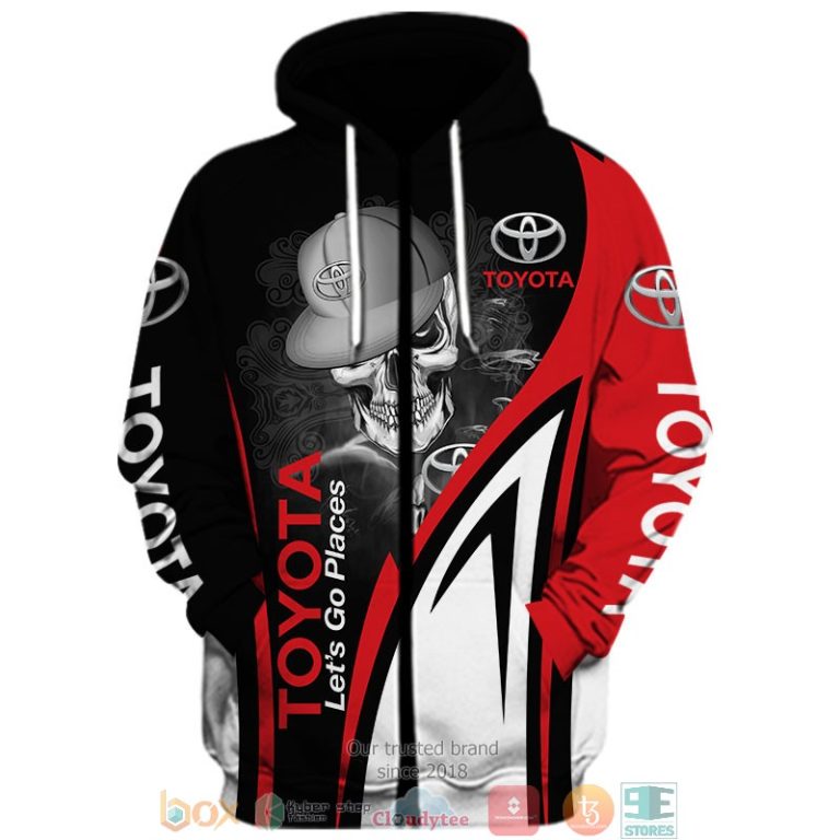 Toyota Lets go places Skull 3d shirt hoodie 1 2