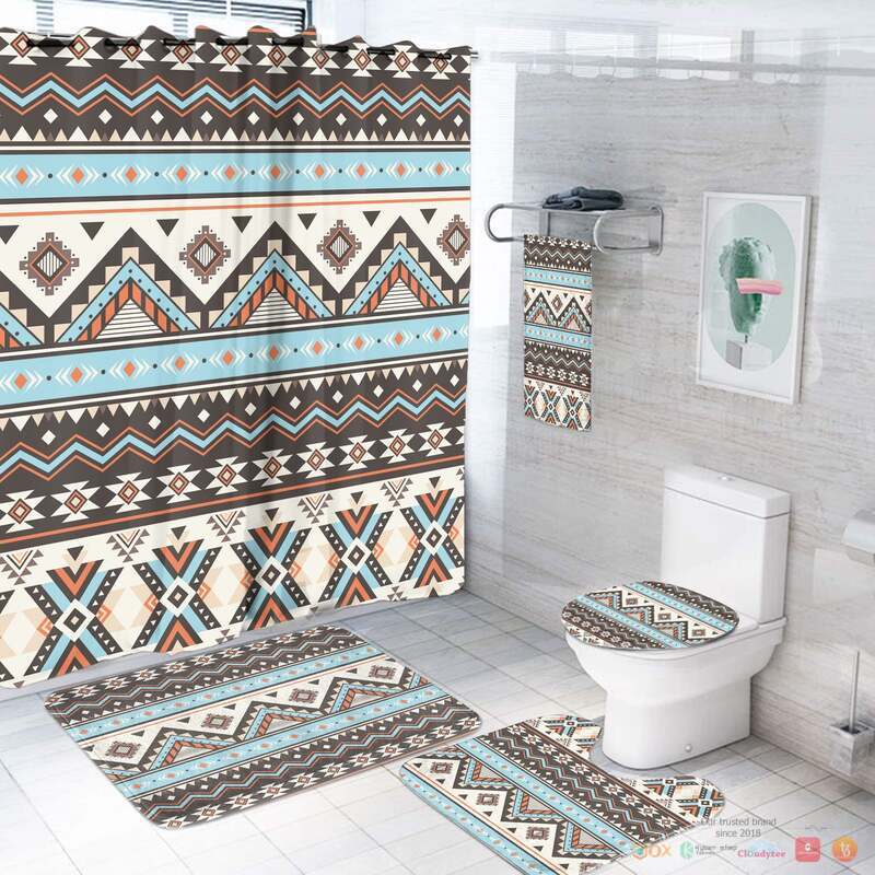 Tribal Striped Native American Bathroom Set