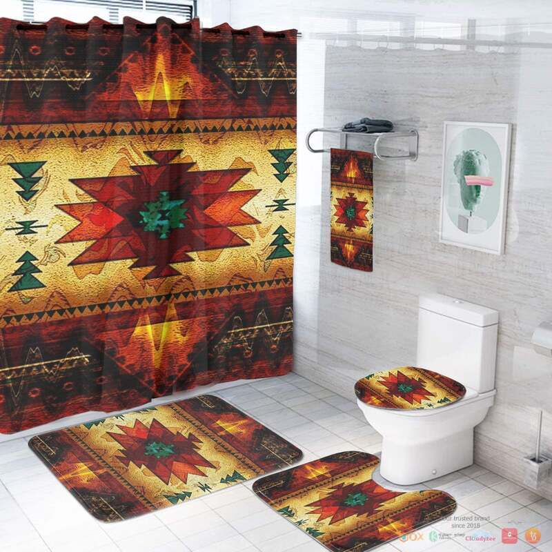 United Tribes Brown Design Native American Bathroom Set
