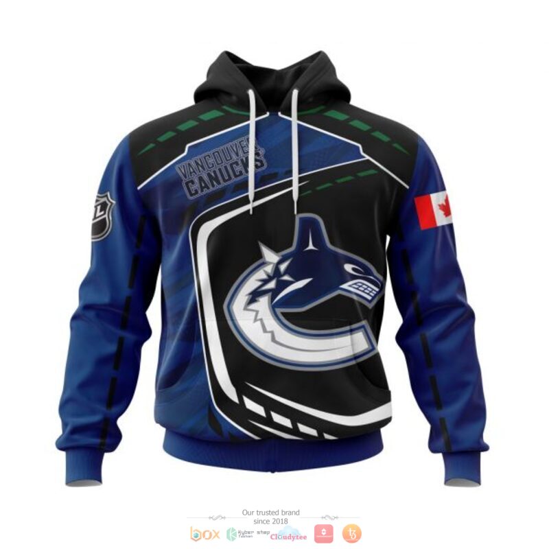 Vancouver Canucks NHL black blue 3D shirt hoodie