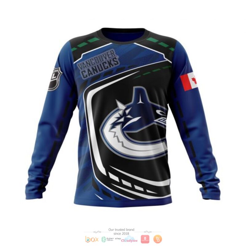 Vancouver Canucks NHL black blue 3D shirt hoodie 1 2 3 4 5