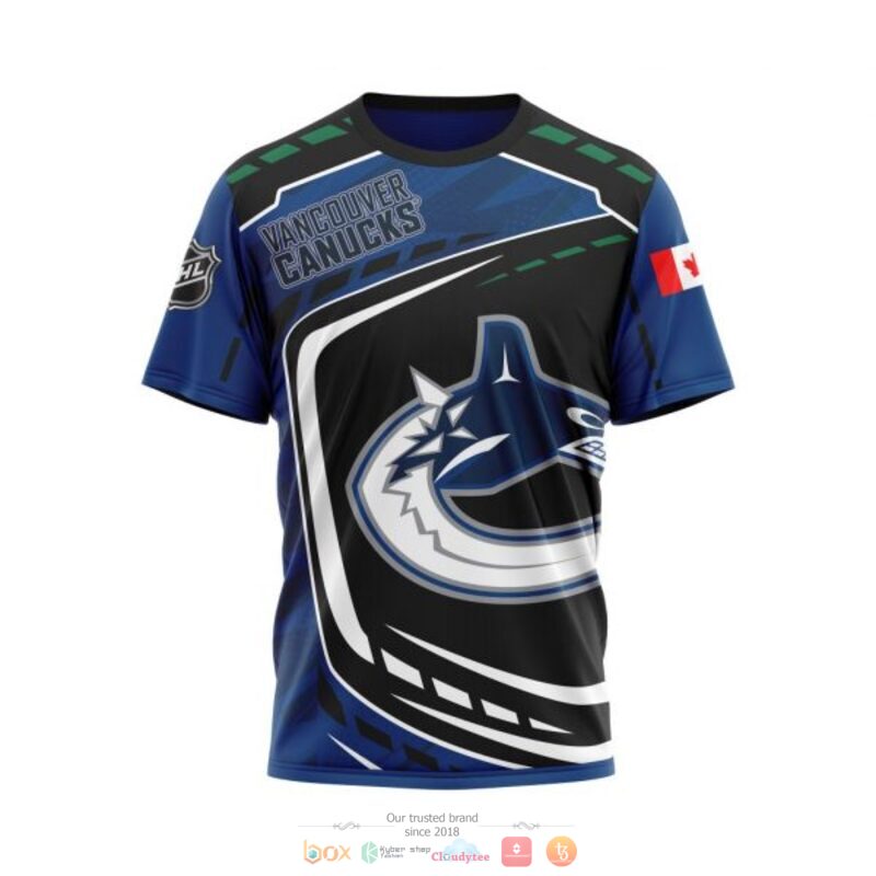 Vancouver Canucks NHL black blue 3D shirt hoodie 1 2 3 4 5 6 7