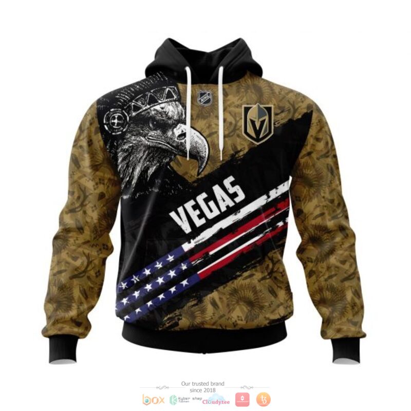 Vegas Golden Knights NHL Eagle American flag 3D shirt hoodie