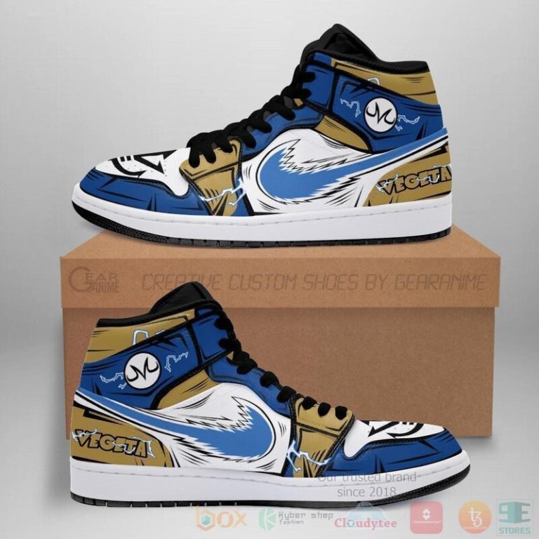 Vegeta Sneakers Custom Anime Dragon Ball Air Jordan High Top Shoes 1