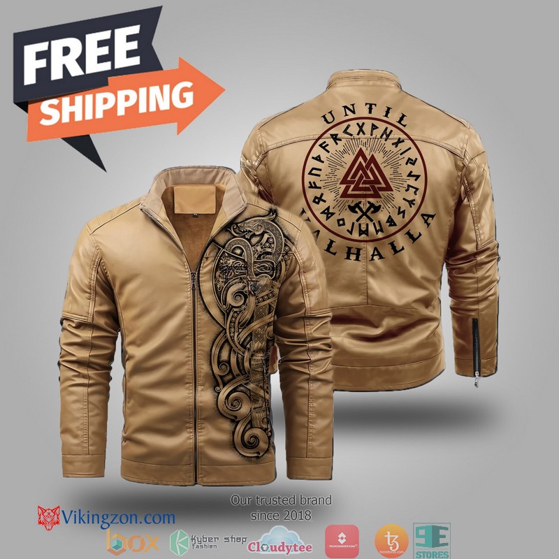Viking Jomungar Until Valhalla Fleece Trend Leather Jacket