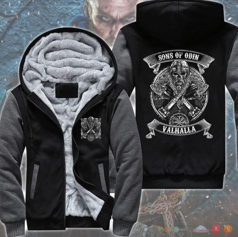 Viking Son of Odin Fleece Hoodie Jacket 1