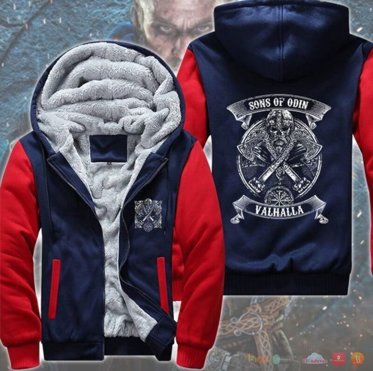 Viking Son of Odin Fleece Hoodie Jacket 1 2